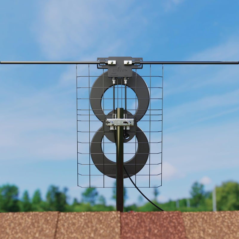 Antennas Direct ClearStream 2V Indoor Outdoor TV Antenna UHF VHF Multi-Directional, 60+ Mile Range, 4K 8K UHD, NEXTGEN TV â€“ w/Reflector, 20-inch Mast - Image 2